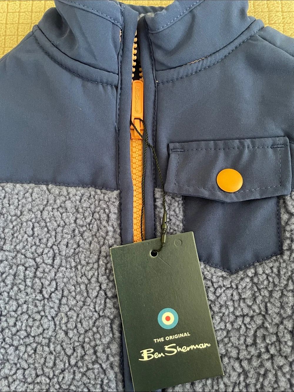 Ben Sherman Navy Sherpa Vest with Striped Top - 18 Months NWT